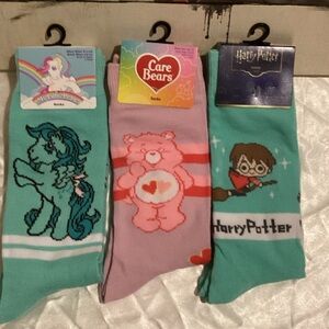 My Little Pony, Care Bears and Harry Potter Socks Set